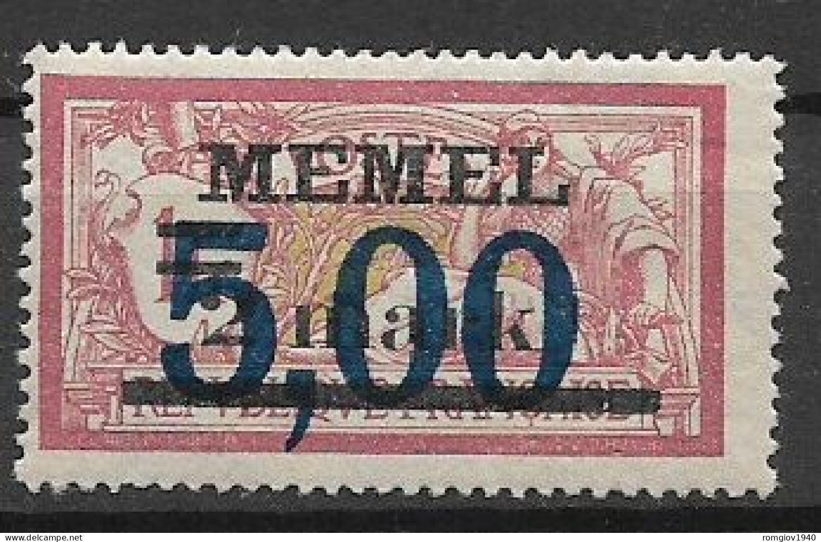 MEMEL OCCUPAZIONE TEDESCA 1922  FRANCOBOLLI DI FRANCIA SOPRASTAMPATI  UNIF. 62    MNH XF - Sonstige & Ohne Zuordnung