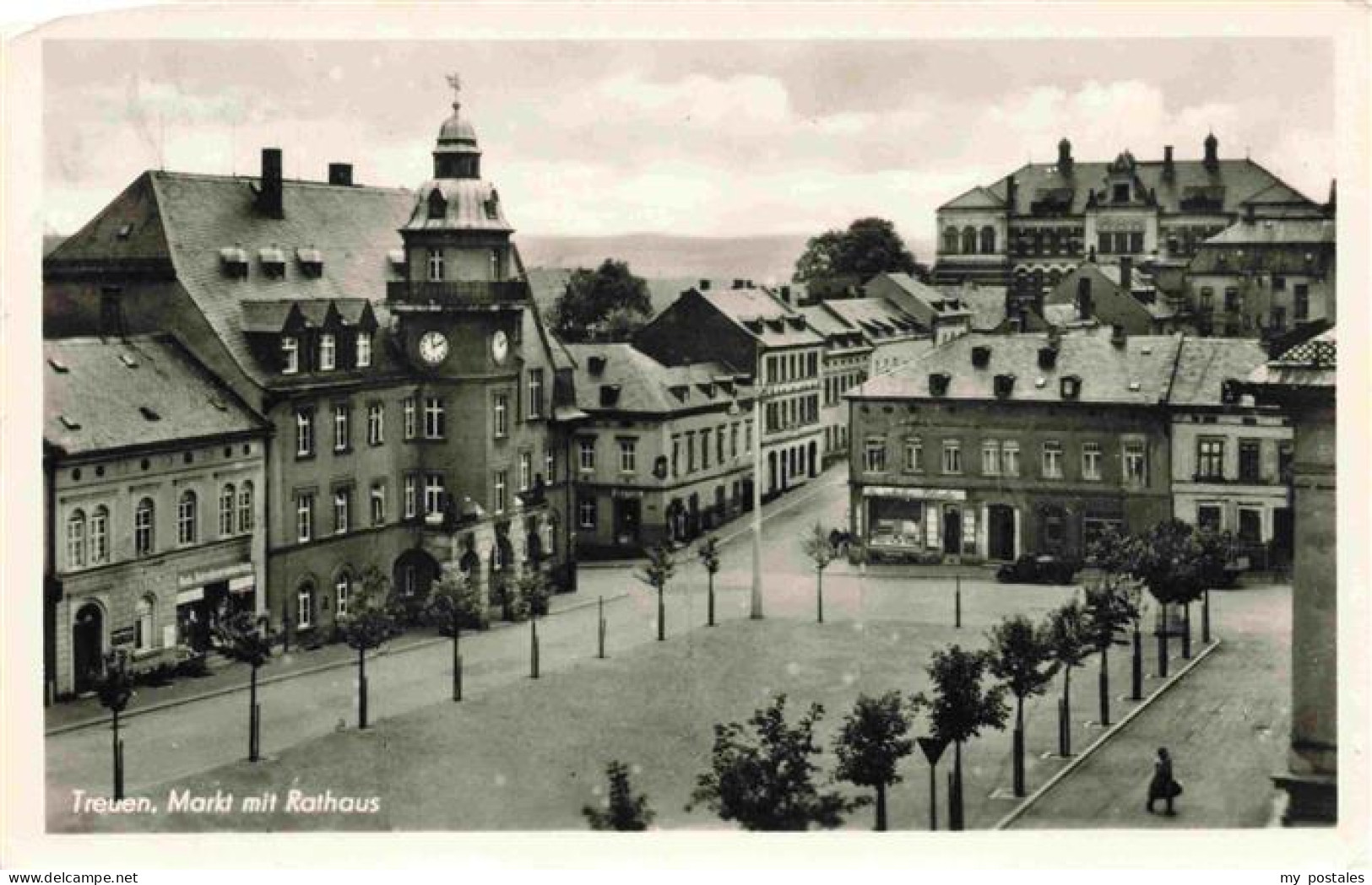 73971792 Treuen_Vogtland_Sachsen Markt Mit Rathaus - Sonstige & Ohne Zuordnung