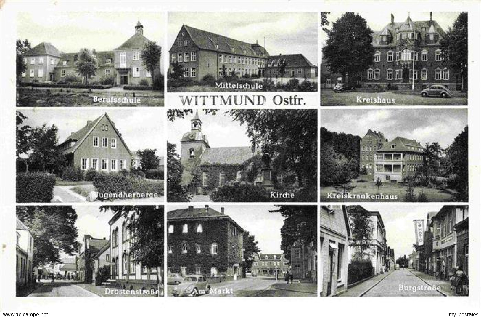 73971778 Wittmund Schulen Kreishaus Jugendherberge Kirche Krankenhaus Strassenpa - Wittmund