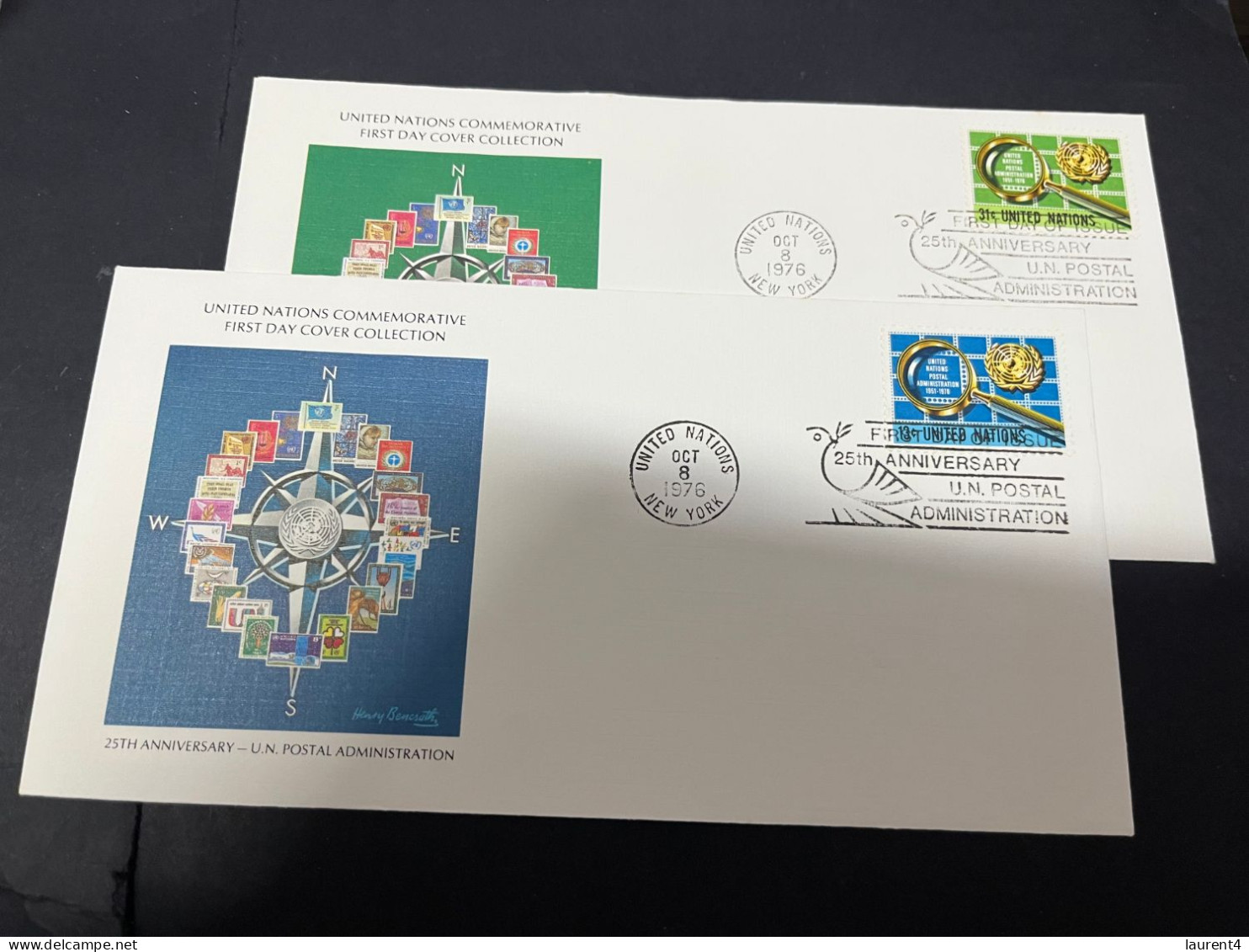 19-4-2024 (2 Z 29) United Nations (USA) X 2 FDC - UN Postal Administration 25th Anni. - FDC