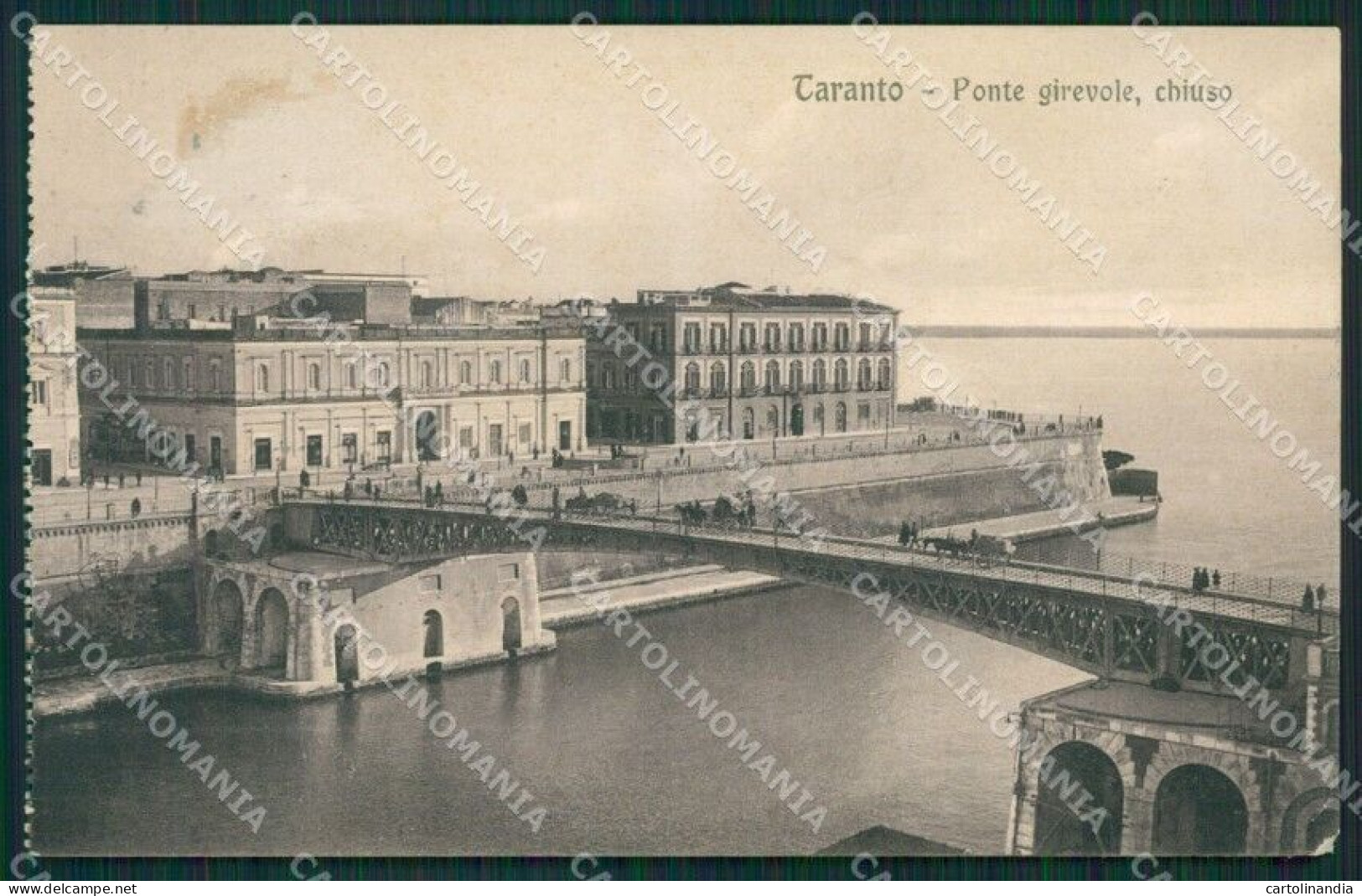 Taranto Città Ponte Girevole Cartolina XB1386 - Taranto