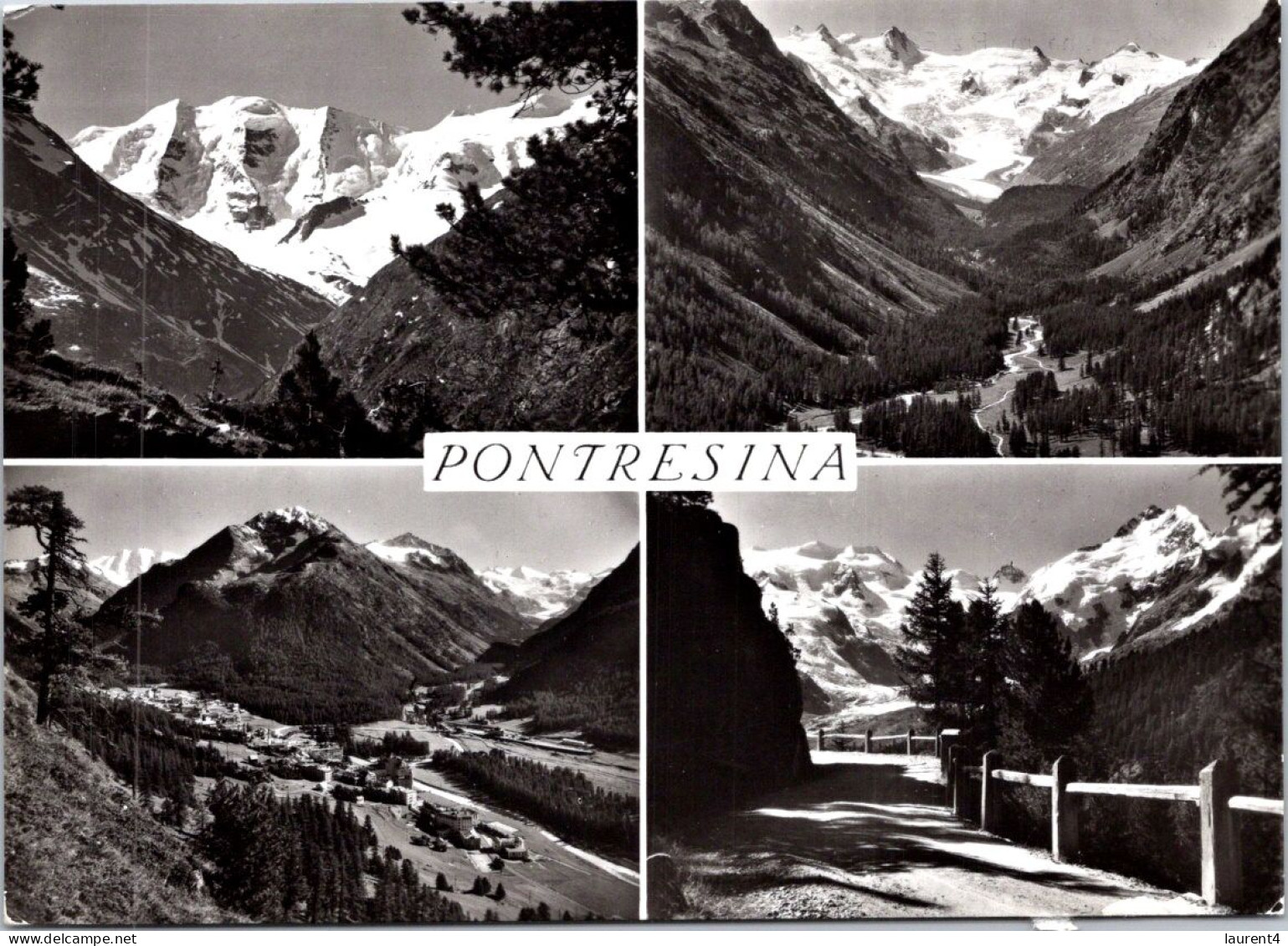 19-4-2024 (2 Z 30) Switzerland - Pontresina (4 Views B/w) - Pontresina
