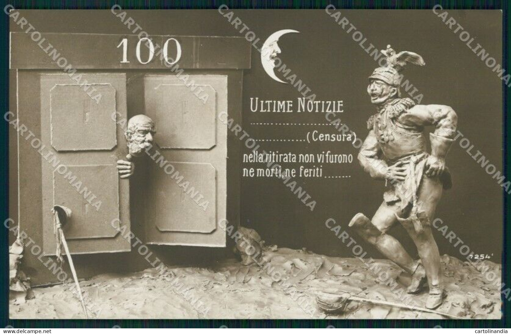 WW1 WWI Kaiser Wilhelm Franz Joseph Paper Moon RPPC Cartolina Postcard XF7583 - Other & Unclassified