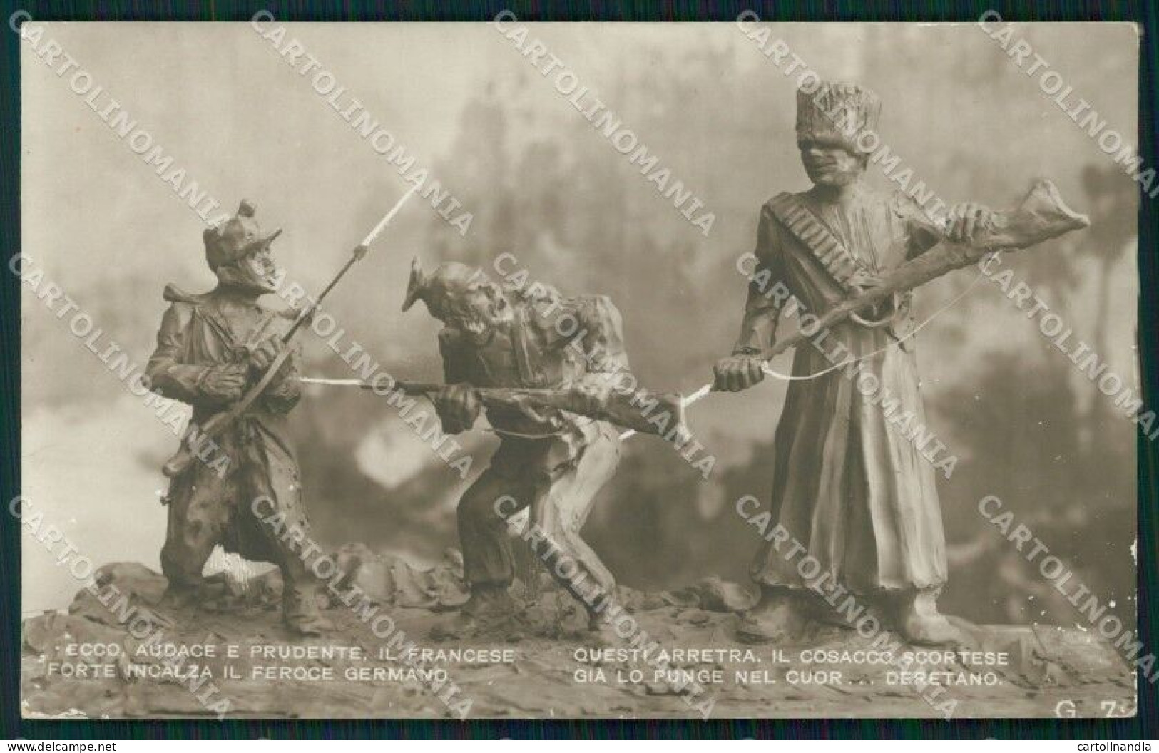 WW1 WWI Propaganda Cosaque Russia RPPC Cartolina Postcard XF7851 - Altri & Non Classificati