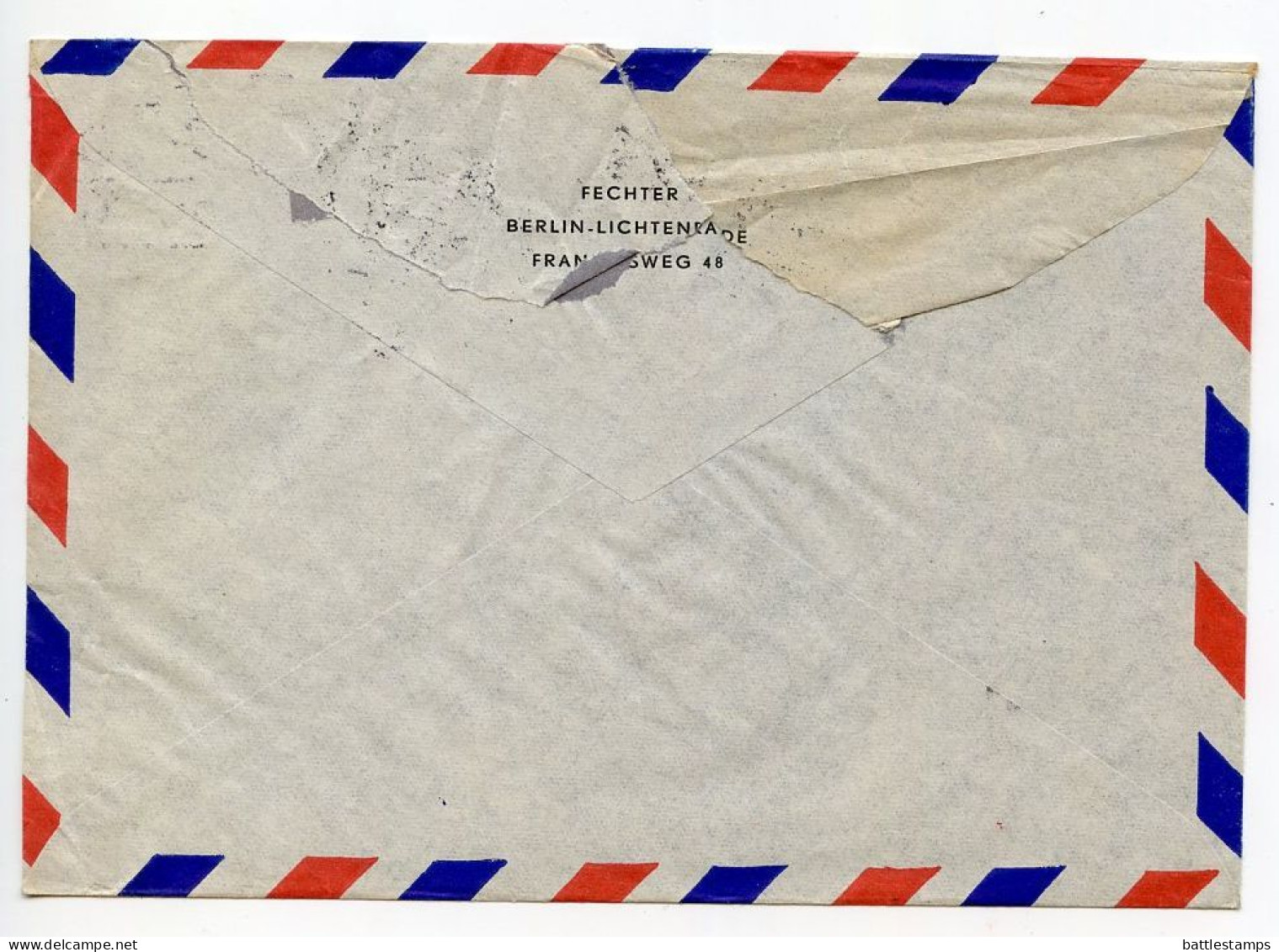 Germany, Berlin 1957 Airmail Cover; Berlin To München; 25pf. Lilienthal Monument - Briefe U. Dokumente