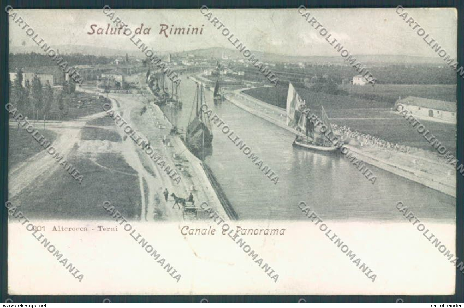 Rimini Città Barca Alterocca Cartolina ZT3058 - Rimini