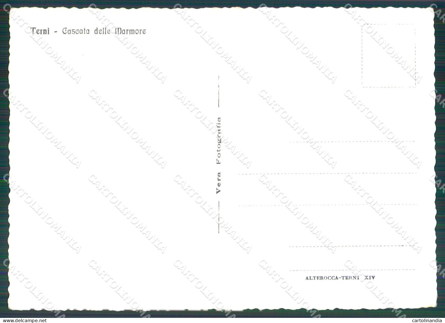 Terni Città Cascate Delle Marmore PIEGA FG Foto Cartolina KB5009 - Terni