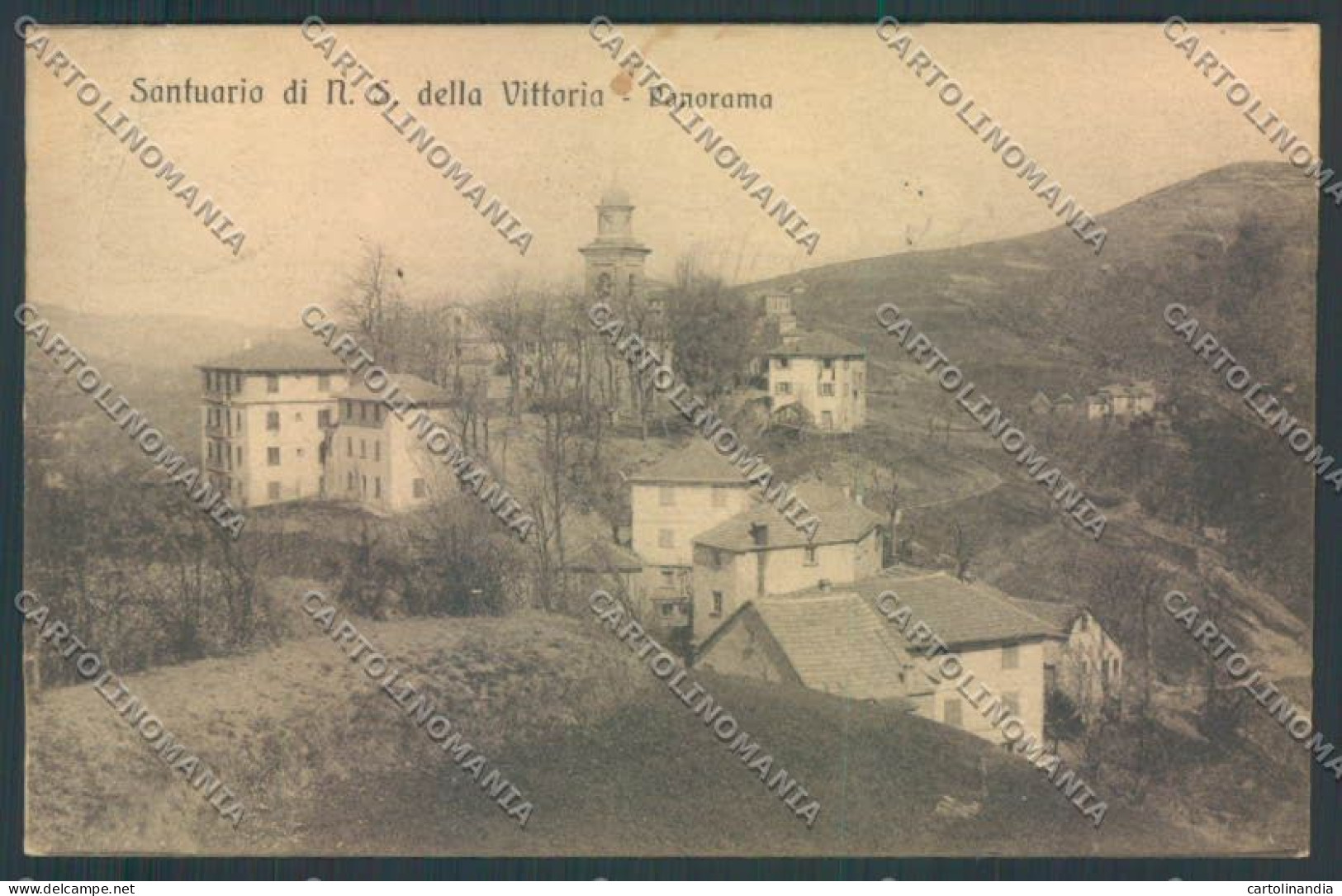 Genova Santuario Vittoria PIEGA Cartolina ZT4810 - Genova