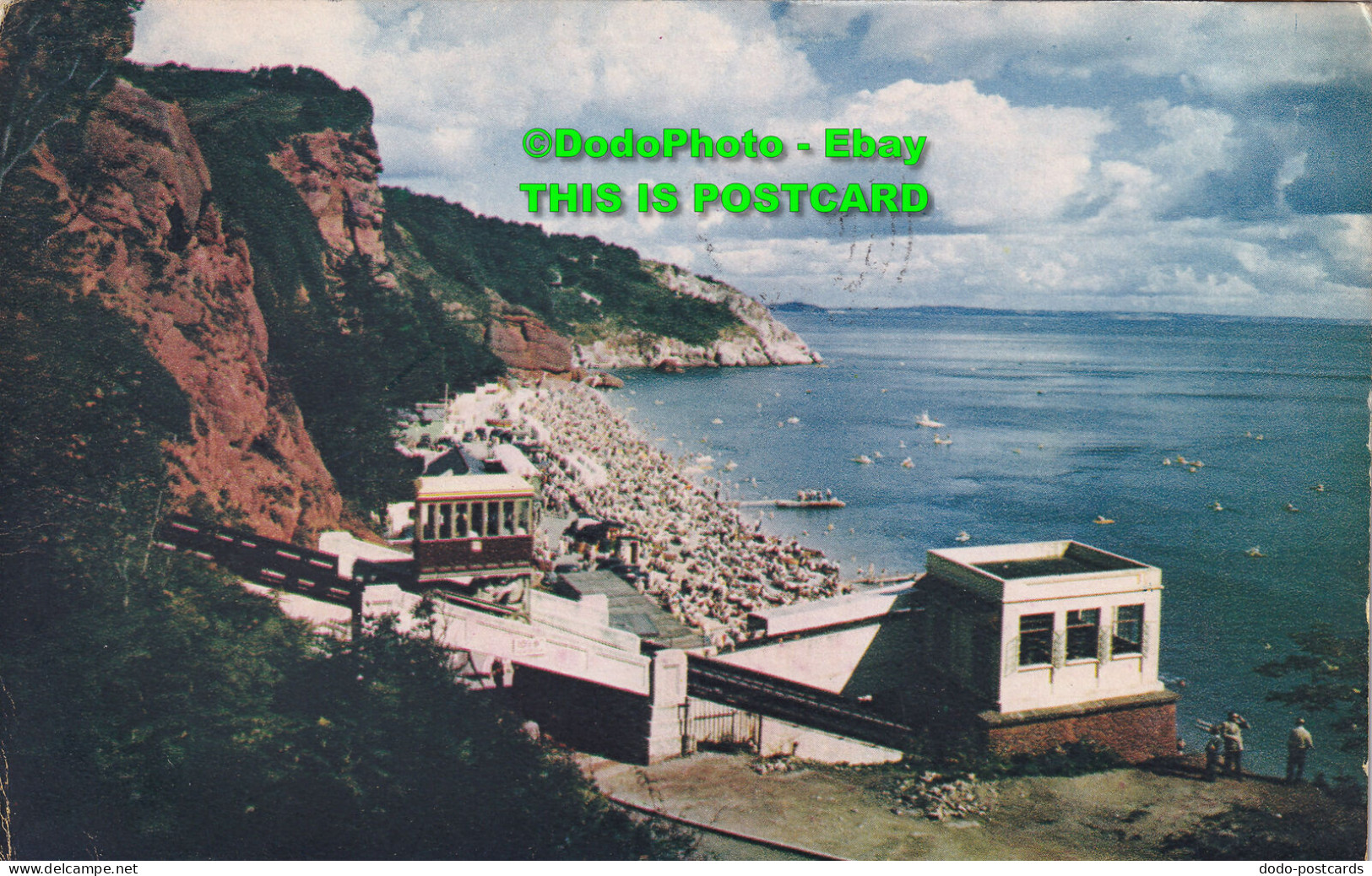 R409347 Oddicombe Beach And Cliff Railway. Photochrom. 1958 - Mondo