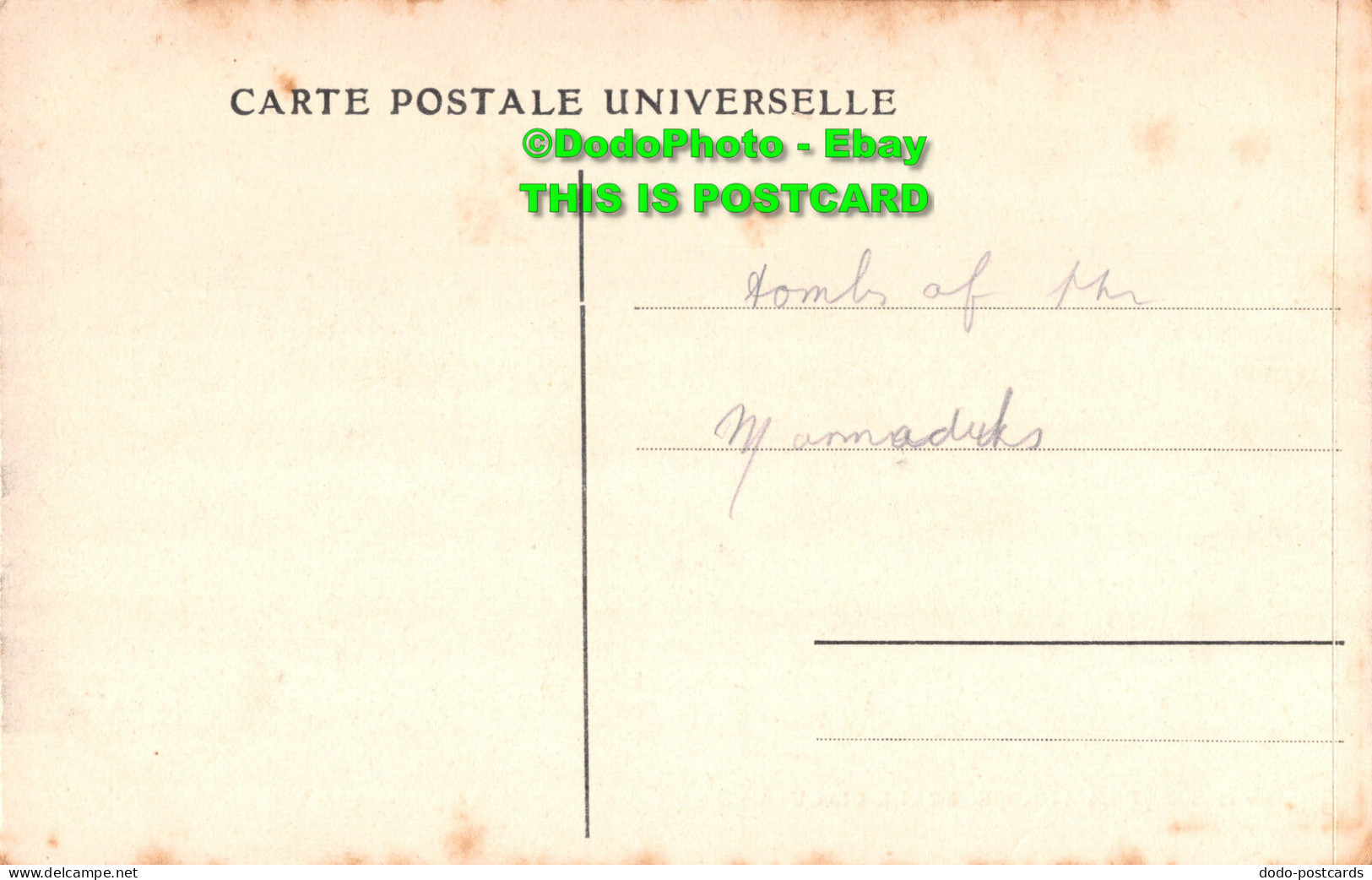 R409747 Carte On Obtient La Vue Generale Circulaire. Carte Postale - Mondo