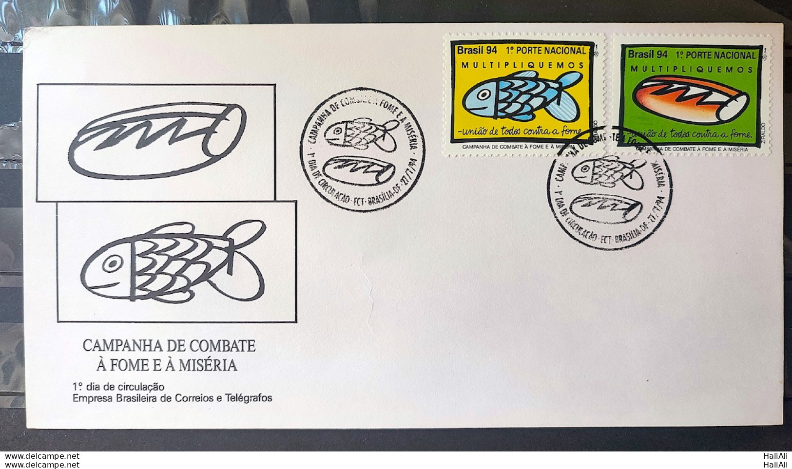 Envelope FDC 623 1994 Fight Hunger And Misery Economy CBC Brasilia 2 - FDC