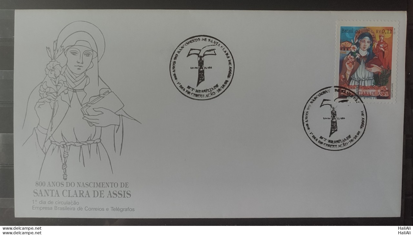 Envelope FDC 630 1994 Santa Clara De Assis Religion CBC Brasilia 2 - FDC