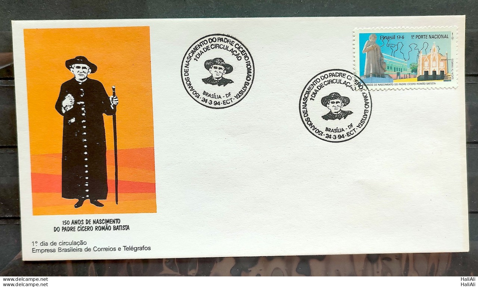 Envelope FDC 611 1994 Father Cicero Religion Church CBC CE 1 - FDC