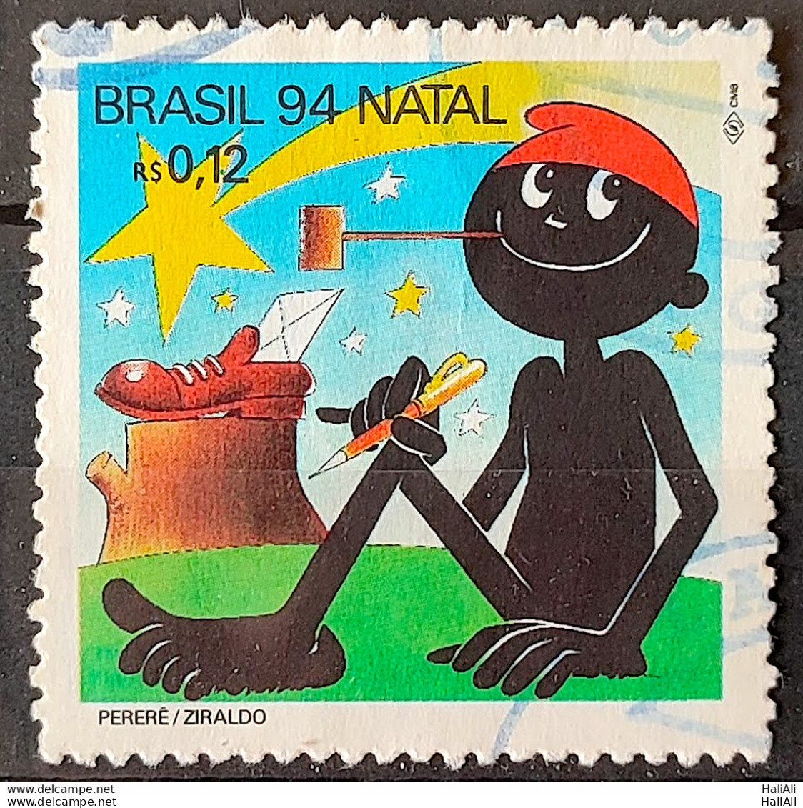 C 1931 Brazil Stamp Ziraldo Christmas Crazy Boy Saci Perere 1994 Circulated 1 - Used Stamps