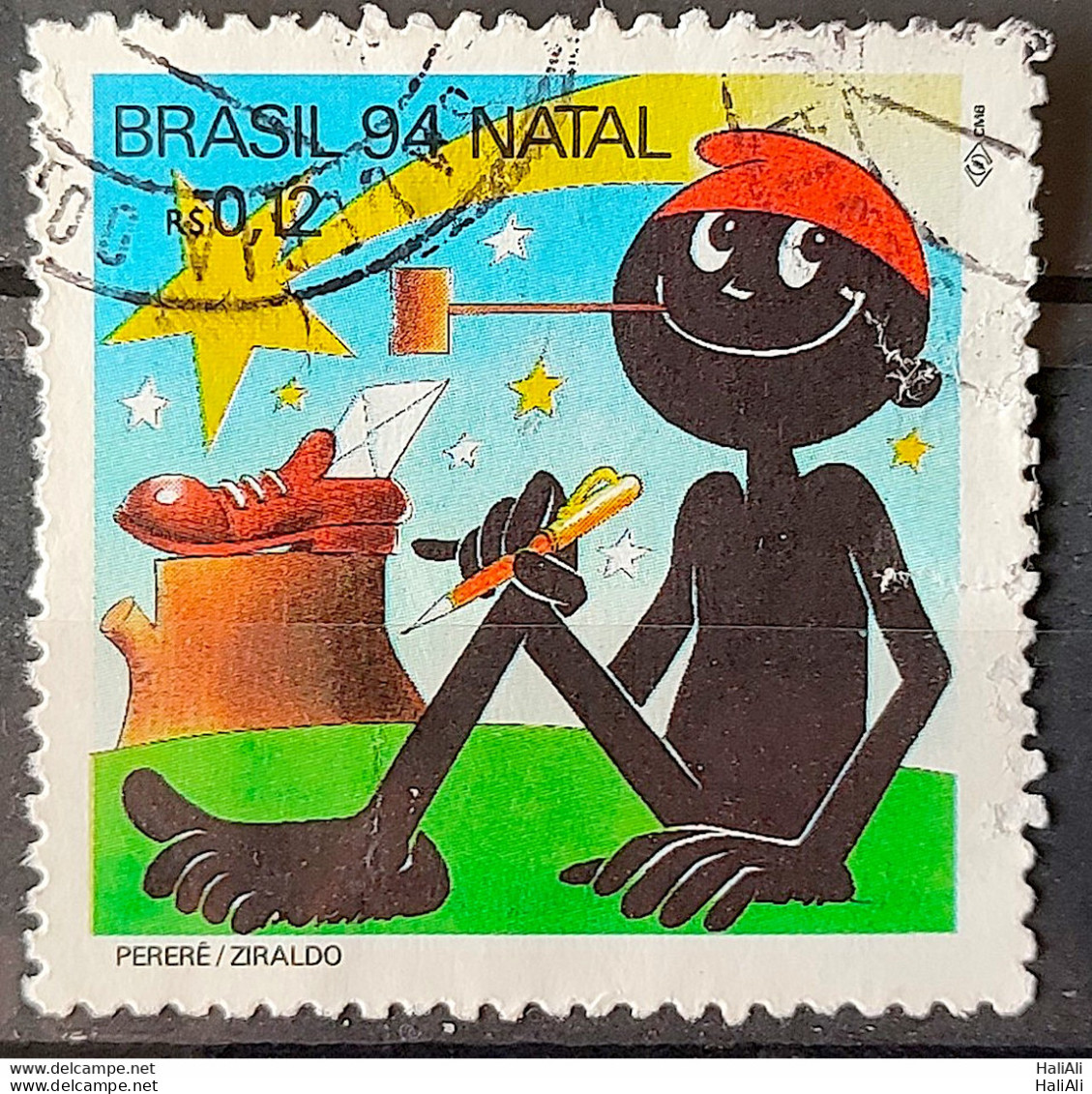 C 1931 Brazil Stamp Ziraldo Christmas Crazy Boy Saci Perere 1994 Circulated 2 - Gebruikt