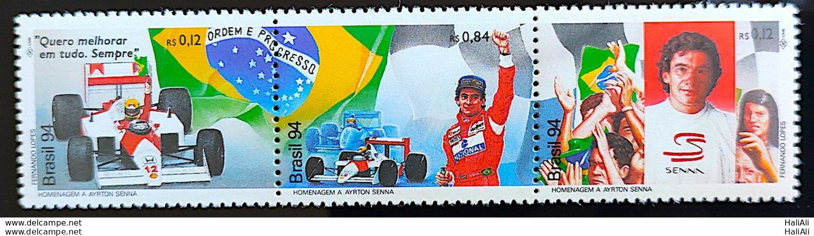 C 1921 Brazil Stamp Ayrton Senna Bandeira Carro F1 1994 - Neufs