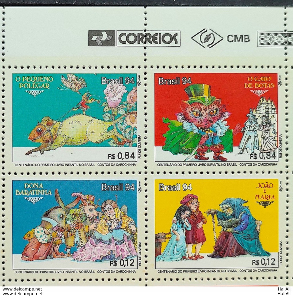 C 1917 Brazil Stamp First Children's Book Tales Of Carochinha Child 1994 Vignette Correios - Unused Stamps