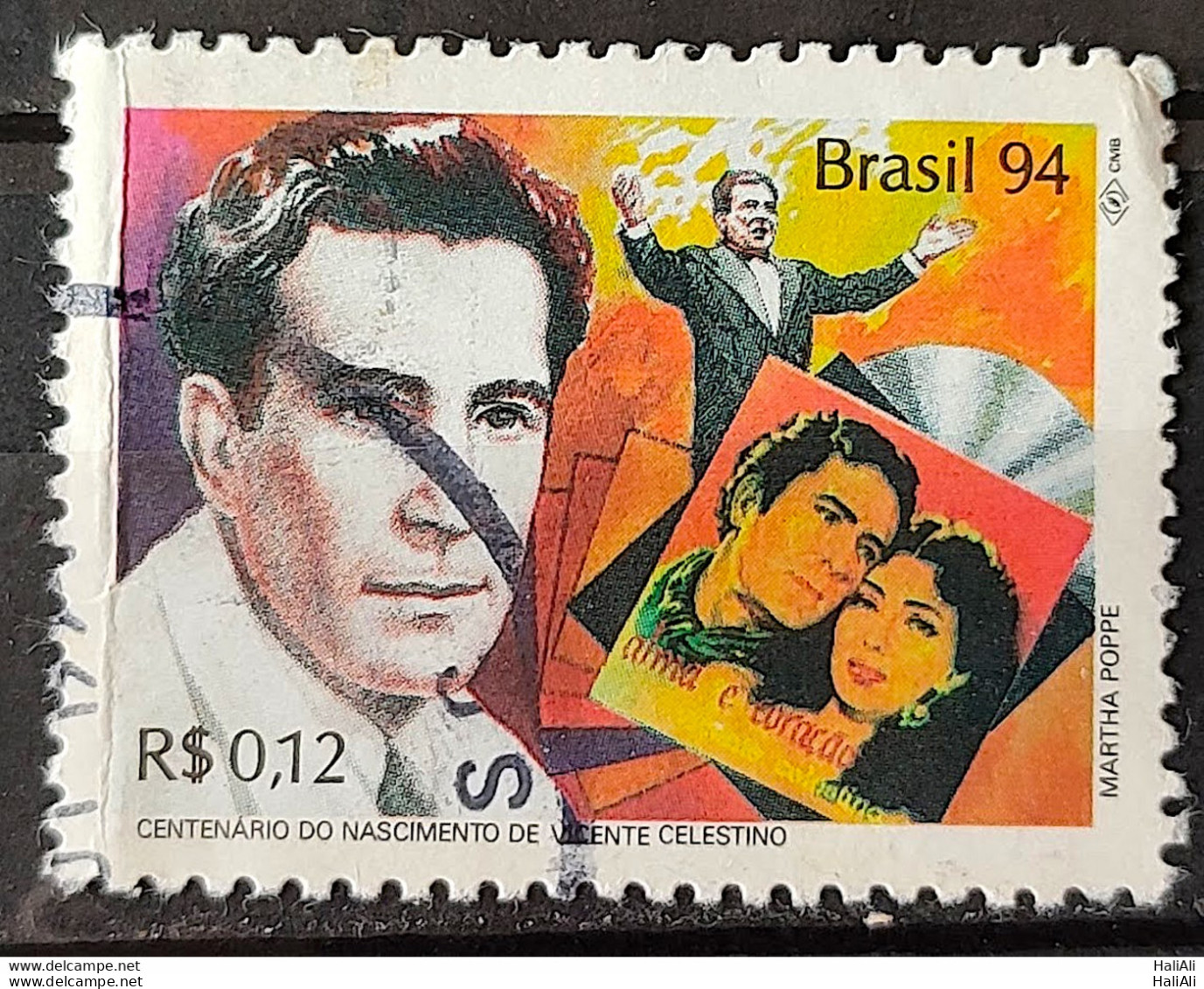 C 1913 Brazil Stamp Vicente Celestino Music 1994 Circulated 1 - Gebruikt