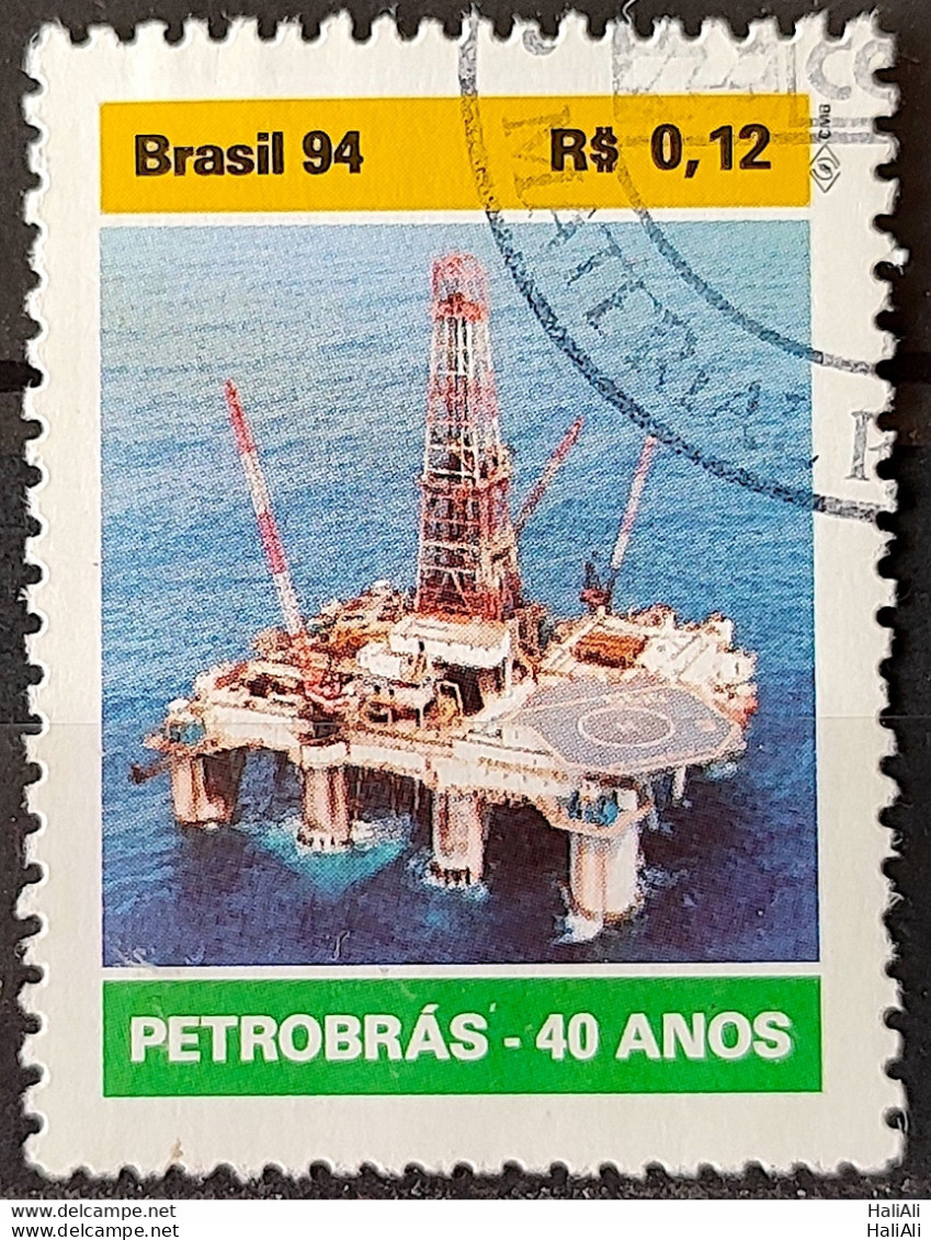 C 1906 Brazil Stamp 40 Years Of Petrobras Petroleum Energy 1994 Circulated 2 - Usati