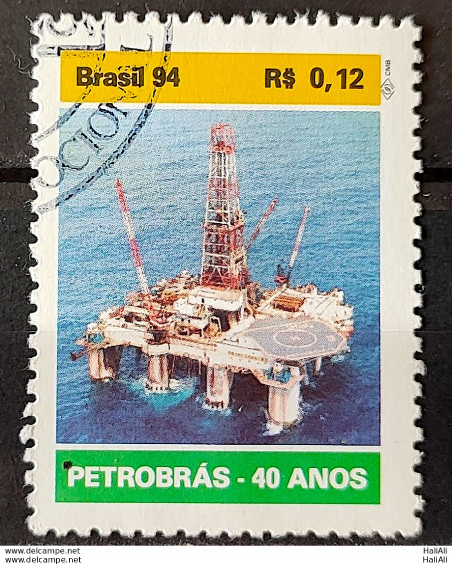 C 1906 Brazil Stamp 40 Years Of Petrobras Petroleum Energy 1994 Circulated 1 - Usati