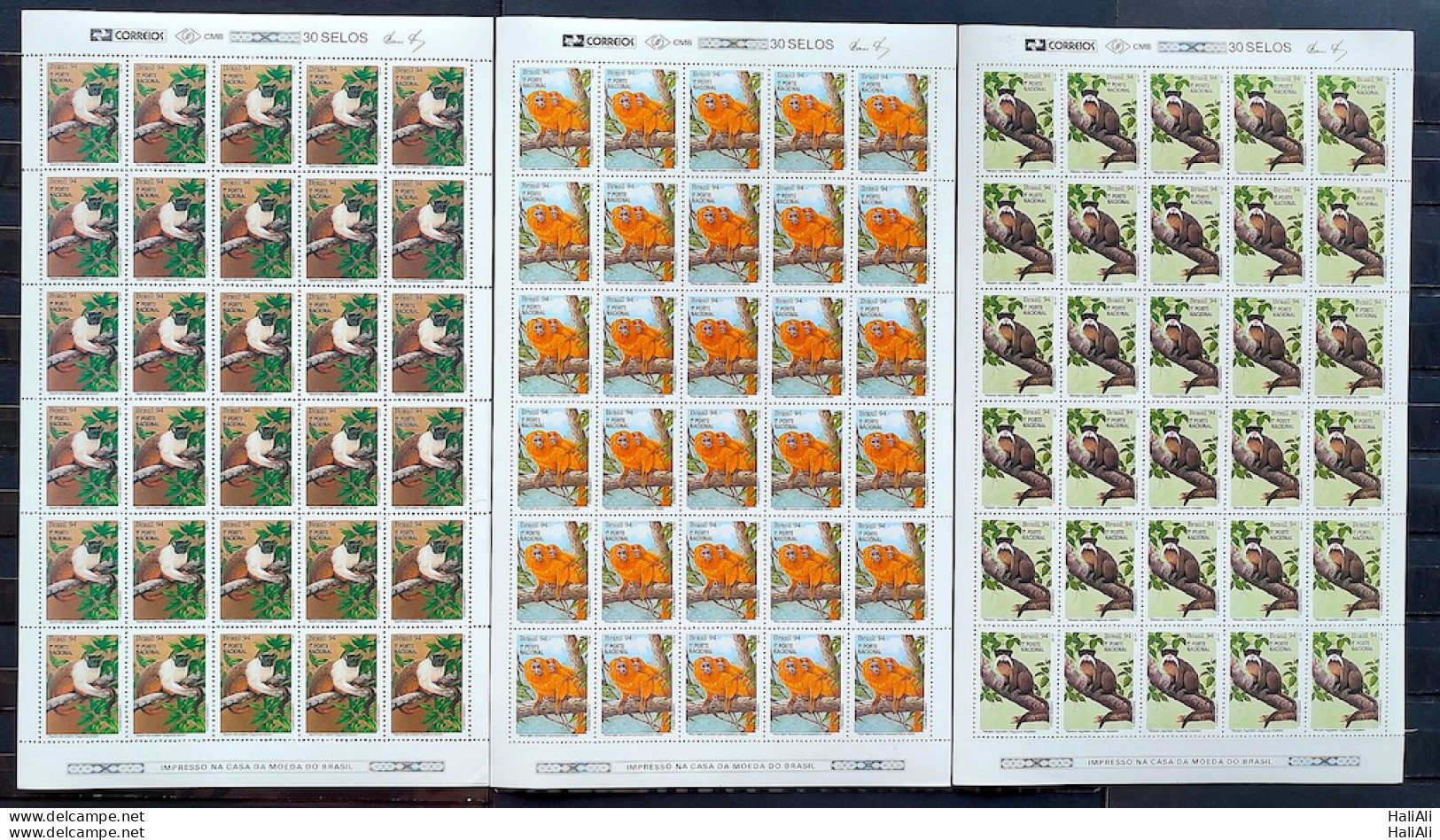 C 1894 Brazil Stamp Monkey Fauna 1994 Complete Series Sheet - Ungebraucht