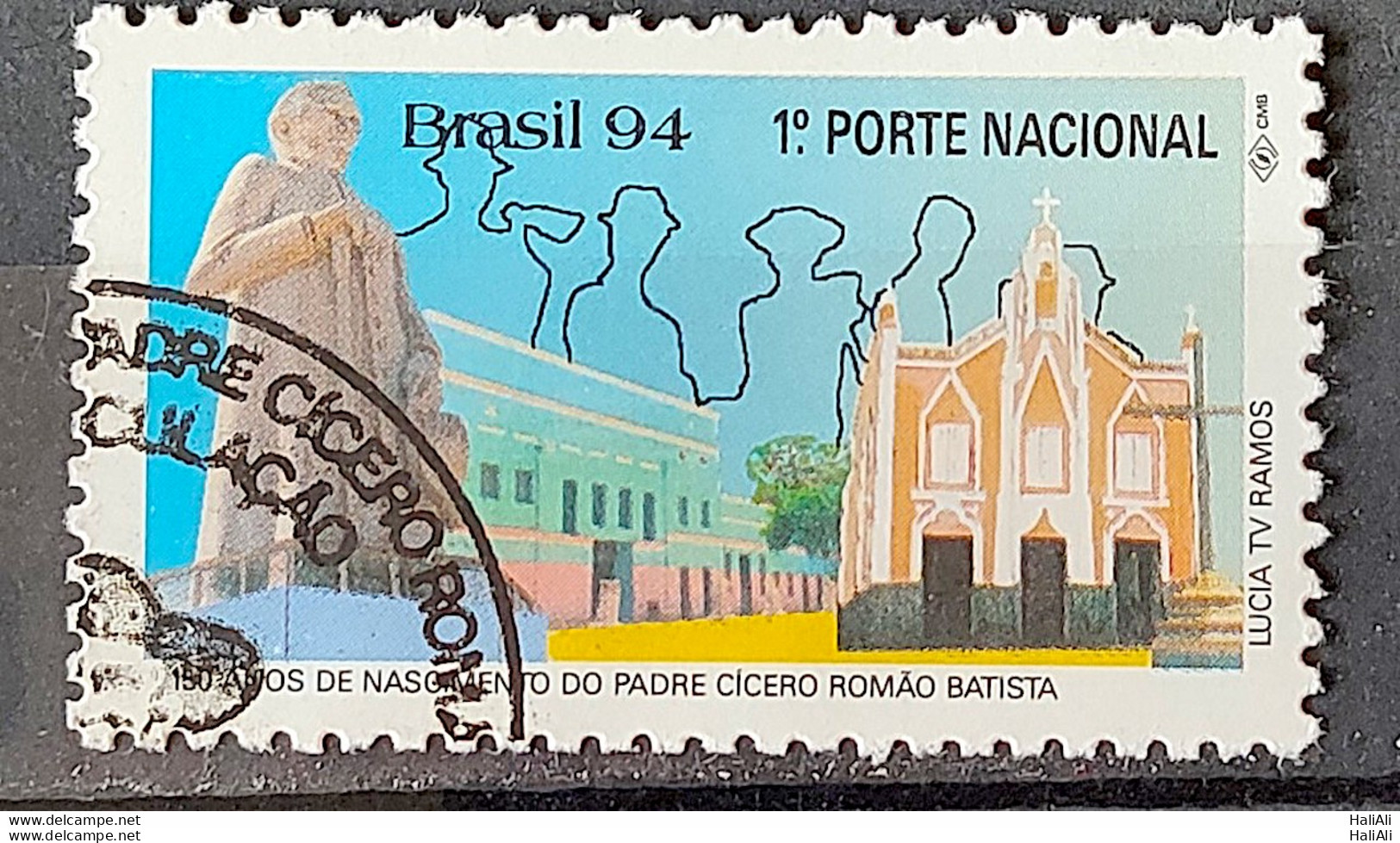 C 1887 Brazil Stamp 150 Years Priest Cicero Church Religion 1994 Circulated 1 - Used Stamps
