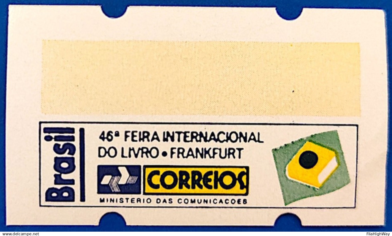 Brazil Stamp Label Automato Book Market Frankfurt Alemanha 1994 Rarity Etichetta ATM - Ungebraucht