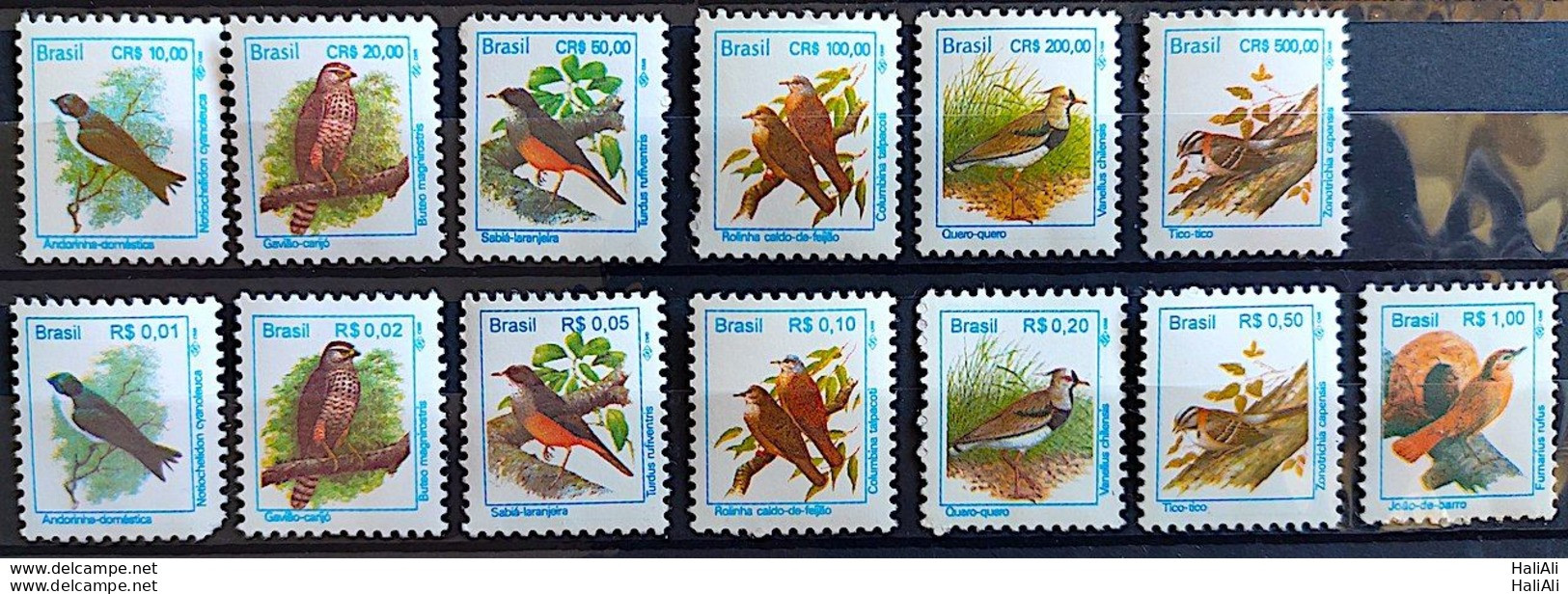 Brazil Regular Stamp RHM 701 Urban Birds 1994 Complete Series - Ungebraucht