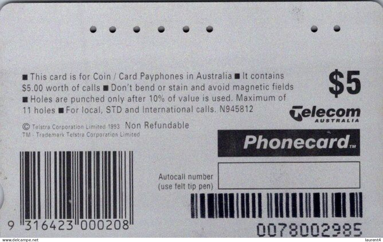 19-4-2024 - Phonecard - Australia  - (duplicate Phonecard) Butterfly - Australia