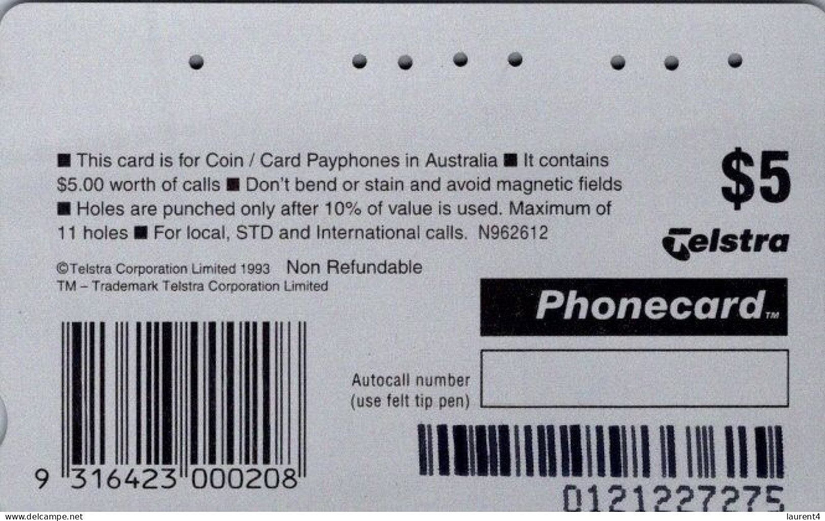 19-4-2024 - Phonecard - Australia  - (duplicate Phonecard) Seal - Australië