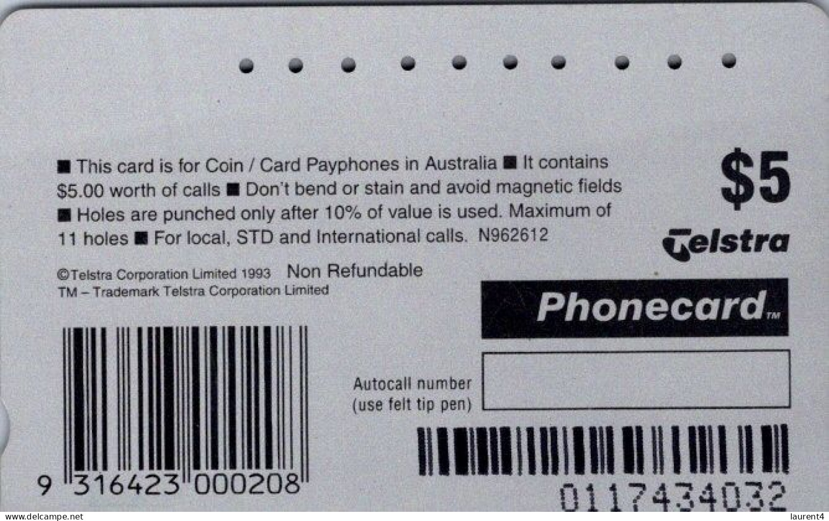 19-4-2024 - Phonecard - Australia  - (duplicate Phonecard) Seal - Australië