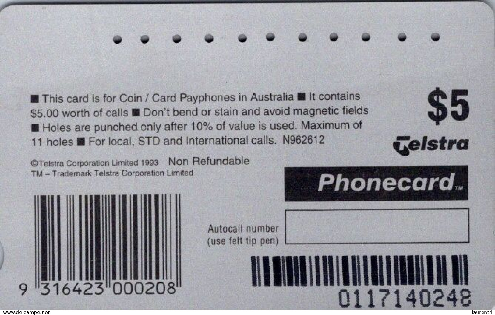 19-4-2024 - Phonecard - Australia  - (duplicate Phonecard) Seal - Australien