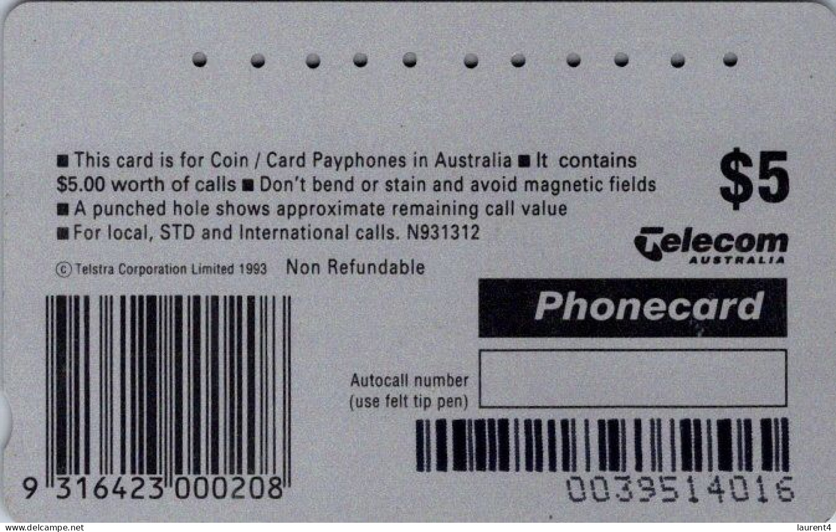 19-4-2024 - Phonecard - Australia  - (duplicate Phonecard) Dinosaur - Australia