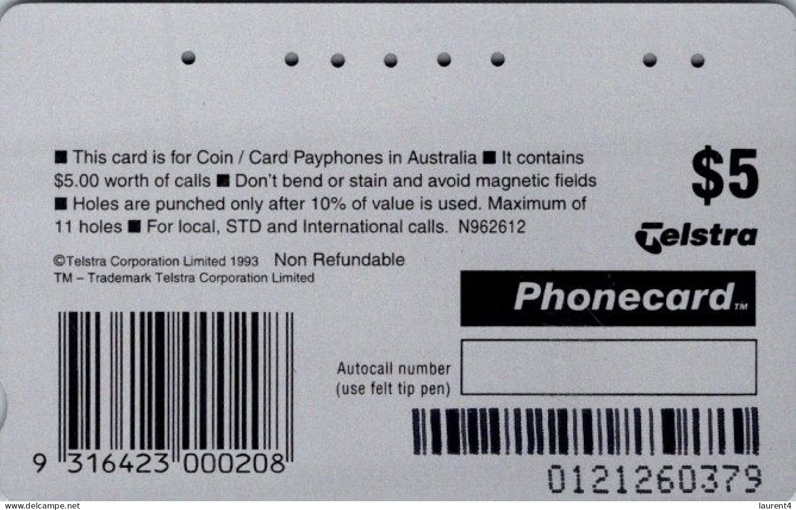 19-4-2024 - Phonecard - Australia  - (duplicate Phonecard) Seal - Australië