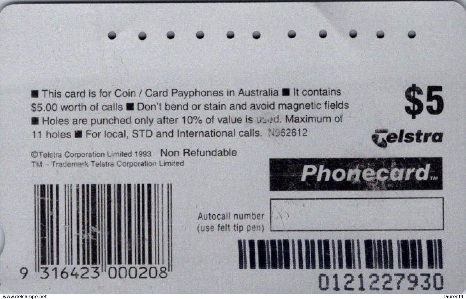 19-4-2024 - Phonecard - Australia  - (duplicate Phonecard) Seal - Australie