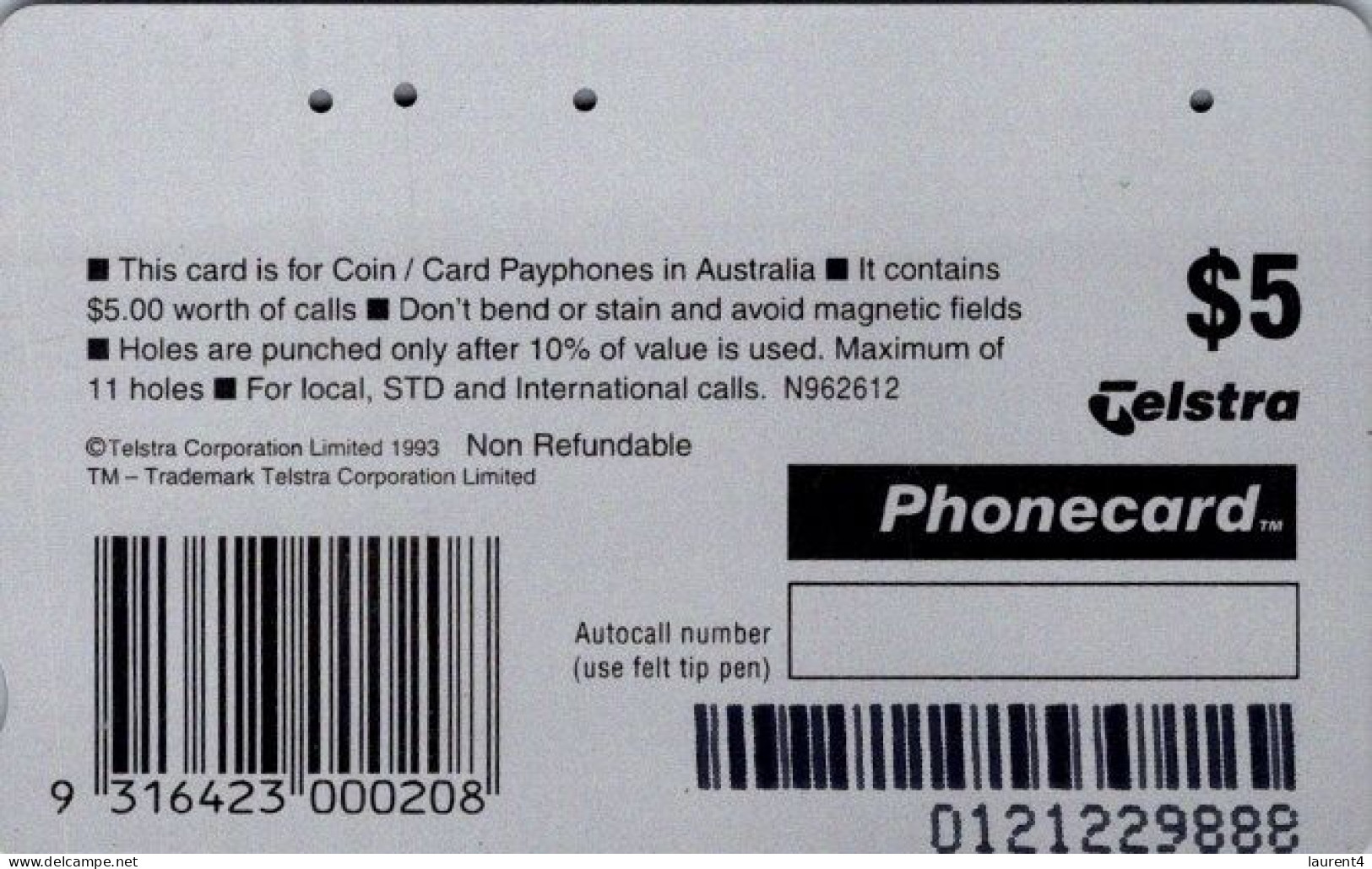 19-4-2024 - Phonecard - Australia  - (duplicate Phonecard) Seal - Australia