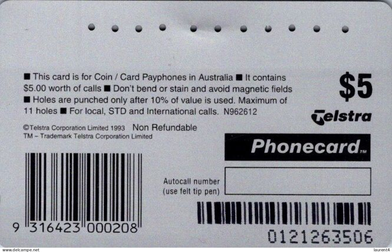 19-4-2024 - Phonecard - Australia  - (duplicate Phonecard) Seals - Australia