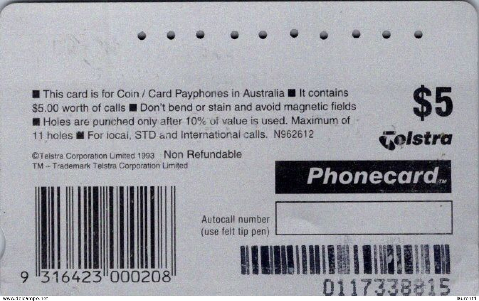 19-4-2024 - Phonecard - Australia  - (duplicate Phonecard) Seals - Australië