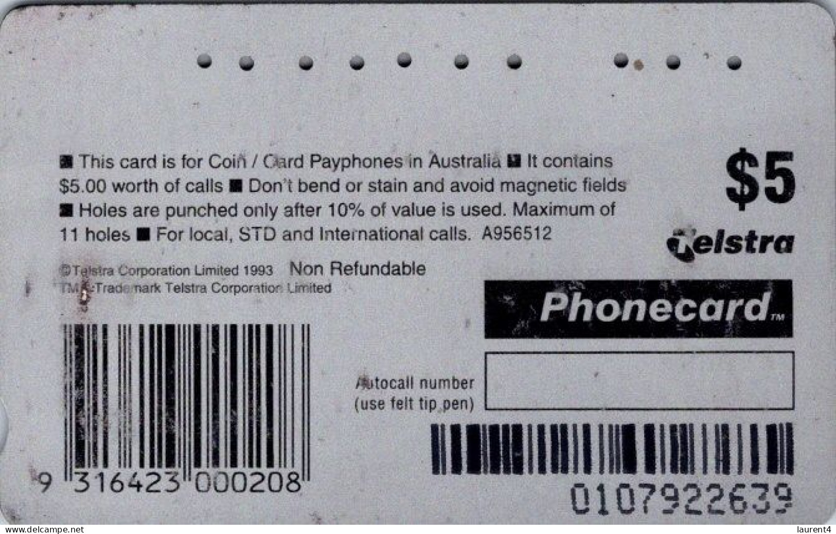 19-4-2024 - Phonecard - Australia  - (phonecard) Indi-Carnival 96  X 1 - Australia