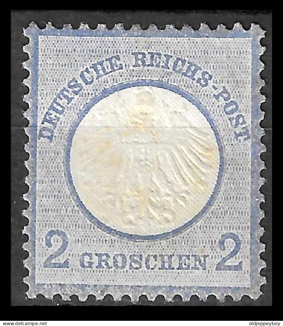 GERMANY GERMAN EMPIRE 1872 Mi.5 Eagle "small Shield" 2Gr Grey Ultramarine, Unused  Some Original Gum MLH RARE CAT 2.200€ - Used Stamps