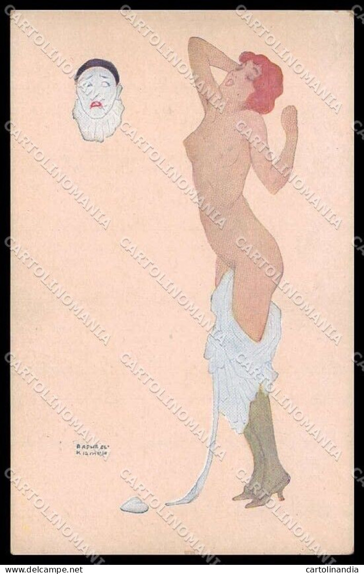 Illustratori Artist Signed Raphael Kirchner Risque Lady La Paresse Pc ZG6411 - Sonstige & Ohne Zuordnung