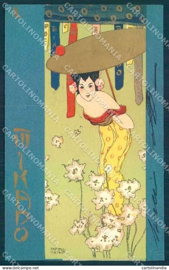Artist Signed Kirchner R. Lady Geisha Mikado D.14.b-2 Postcard VK8673 - Sonstige & Ohne Zuordnung