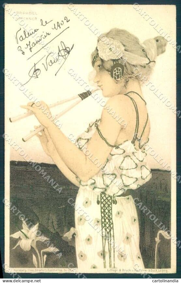 Artist Signed Kirchner R. Lady Greek Vergins D.30.a-1 Postcard VK8686 - Sonstige & Ohne Zuordnung