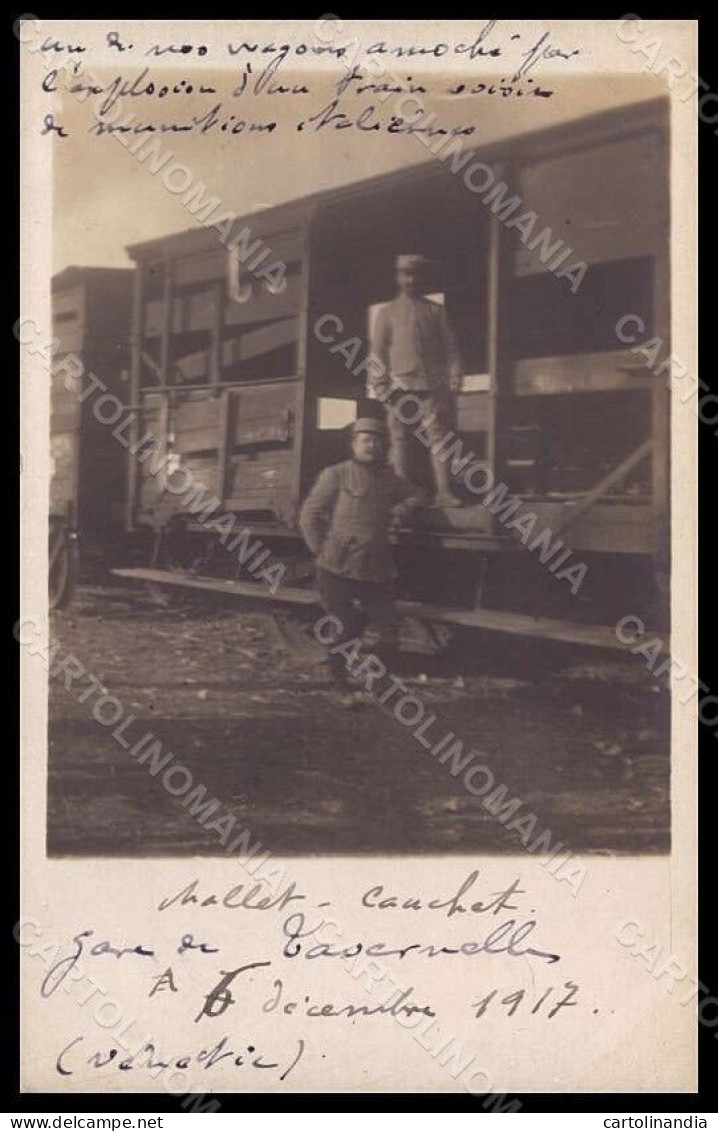 Militari WWI Italia Tavernelle Altavilla Vicenza Treno Esplosione Foto Pc VK8285 - Autres & Non Classés