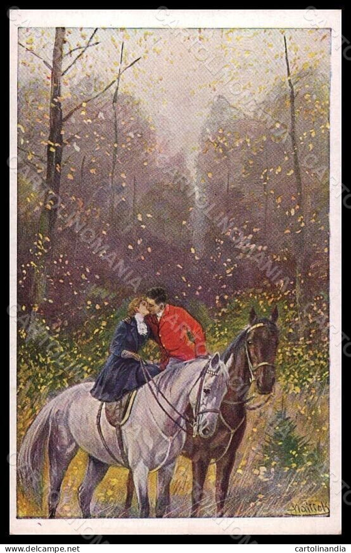 Artist Signed A. Mailick Sidesaddle Lady Horse Couple Serie 298 Postcard VK6917 - Sonstige & Ohne Zuordnung