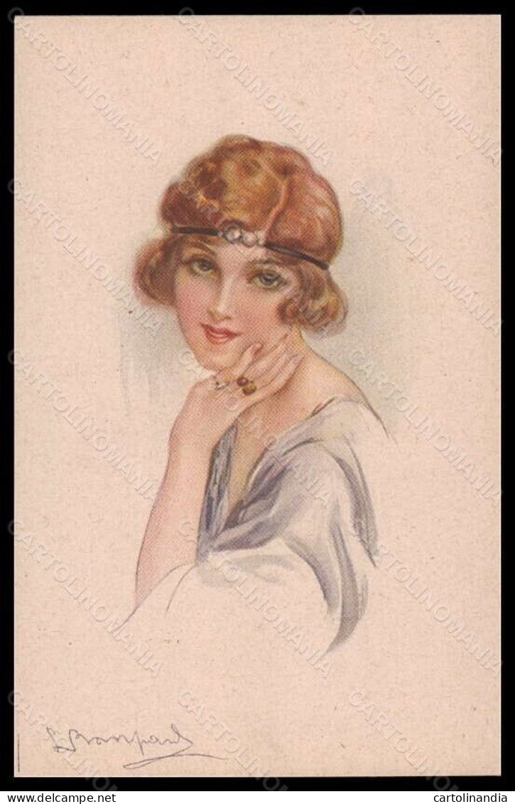 Artist Signed Bompard Fashion Glamour Lady Serie 955-3 Postcard VK6379 - Sonstige & Ohne Zuordnung