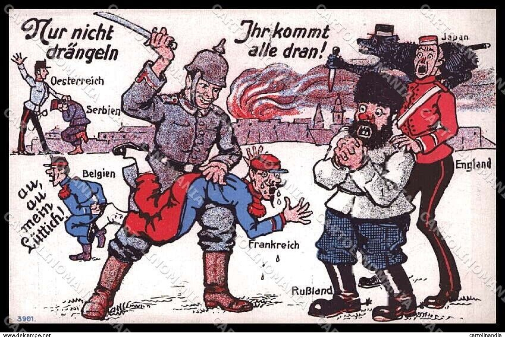 WWI WW1 German Propaganda Ad. Hans Muller Cartolina ZG9525 - Autres & Non Classés