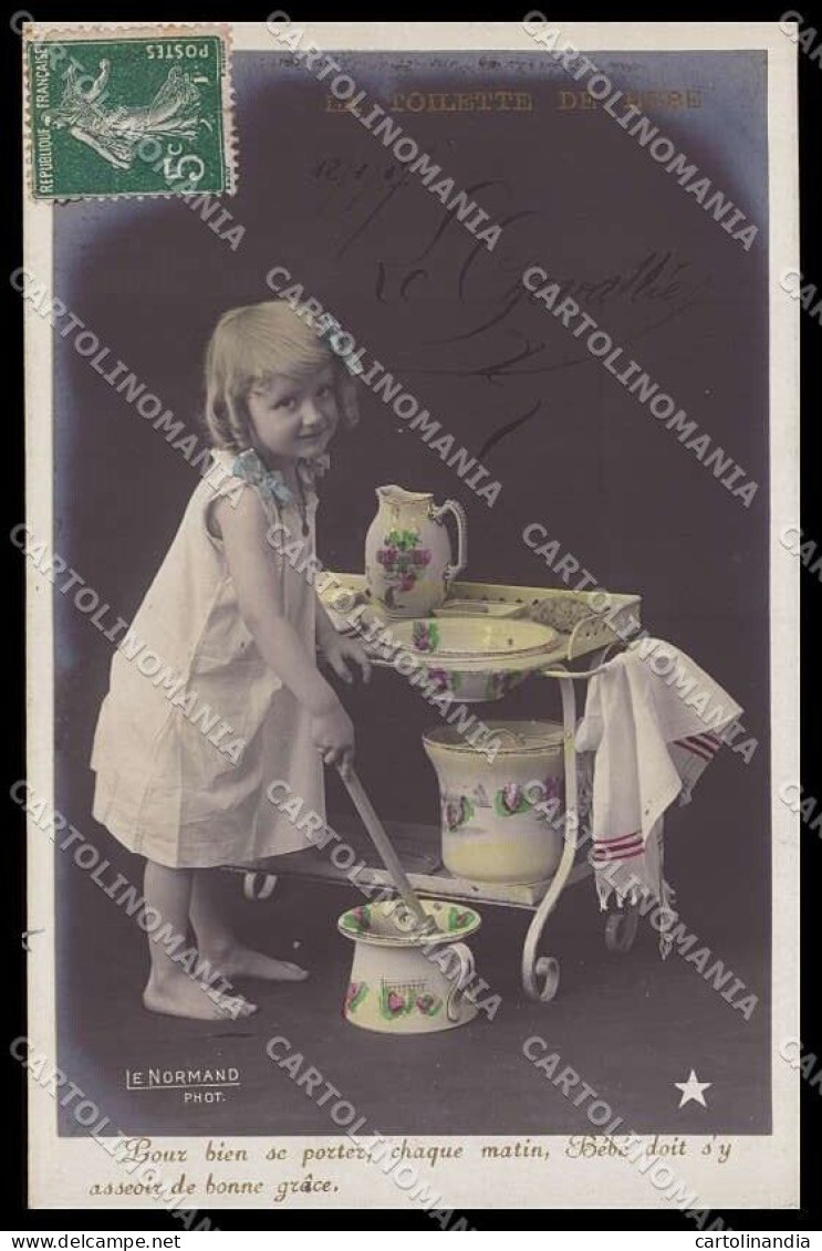 Girl Chamber Pot La Toilette De Bebe RPPC Photo Serie 3211cartolina ZG9089 - Sonstige & Ohne Zuordnung