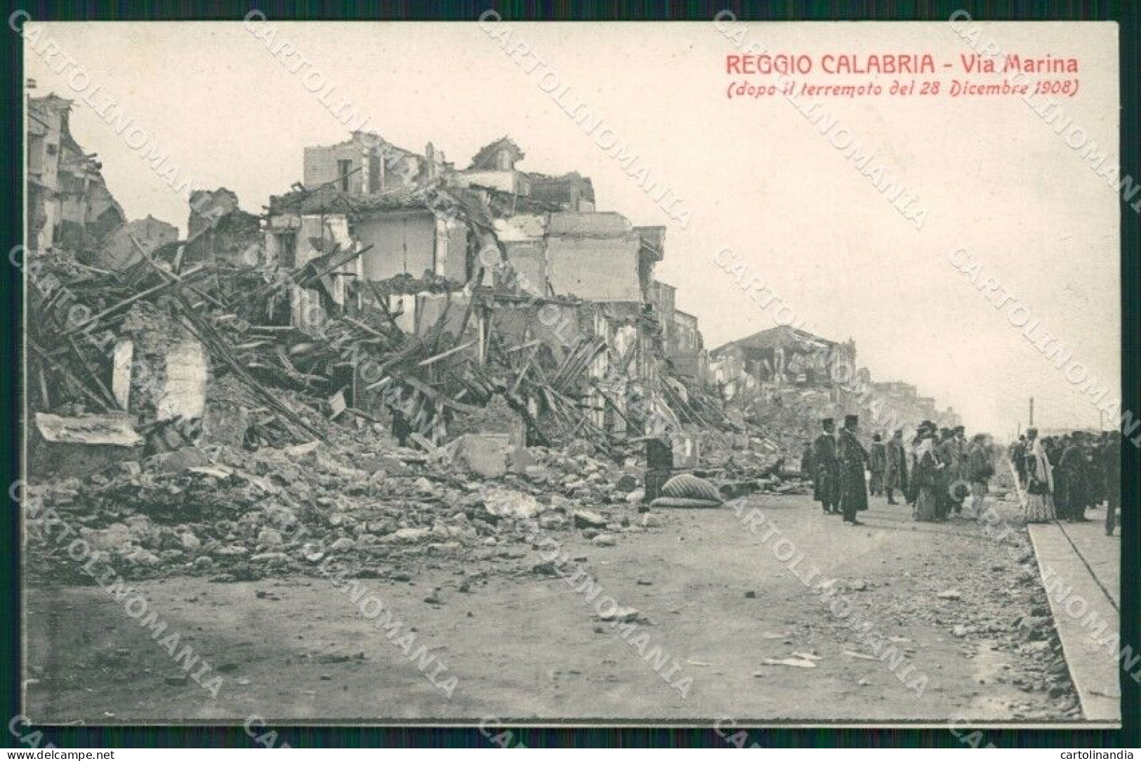 Reggio Calabria Città Terremoto 1908 Cartolina XB1935 - Reggio Calabria