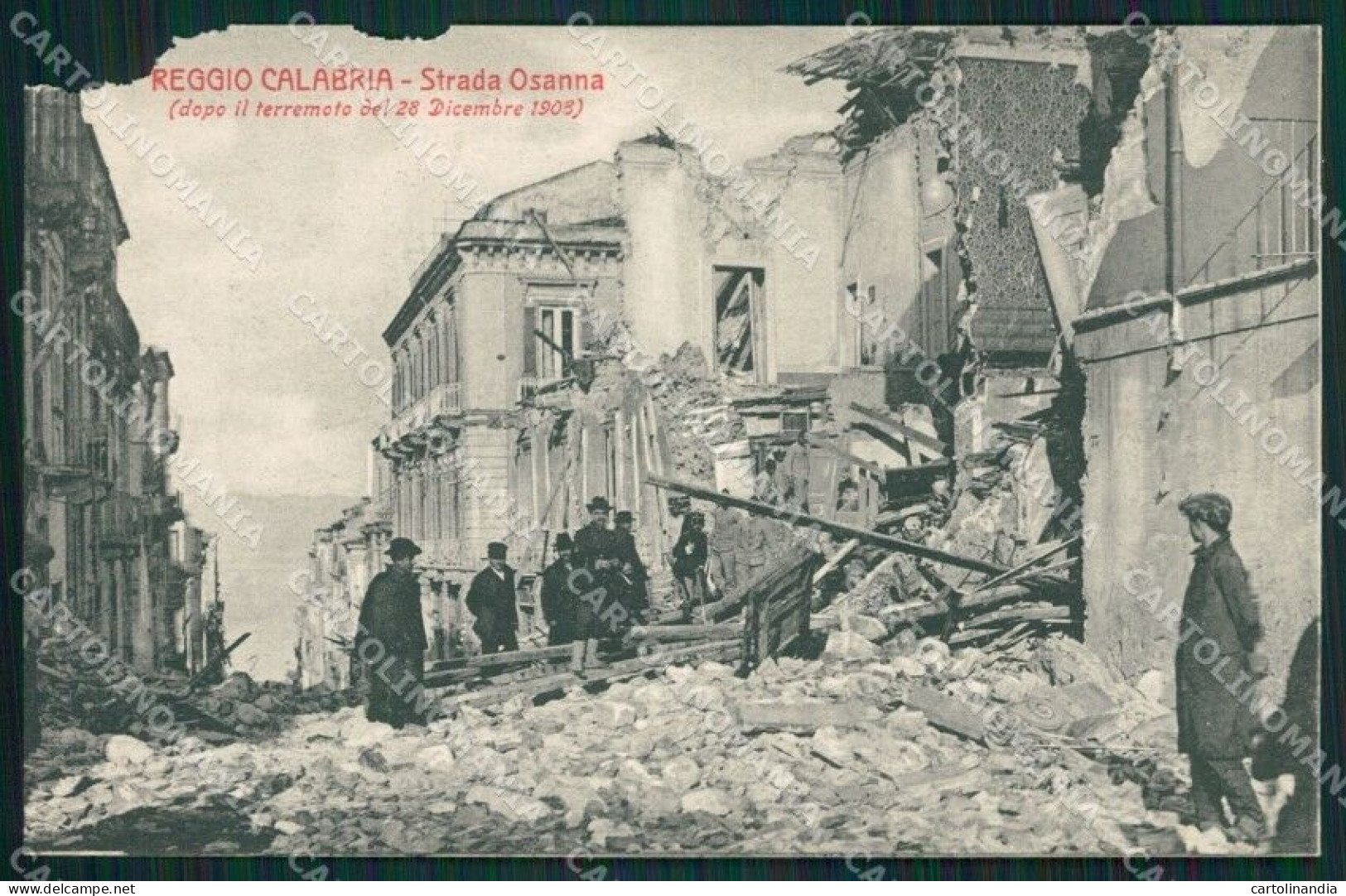 Reggio Calabria Città Terremoto 1908 ABRASA Cartolina XB1939 - Reggio Calabria